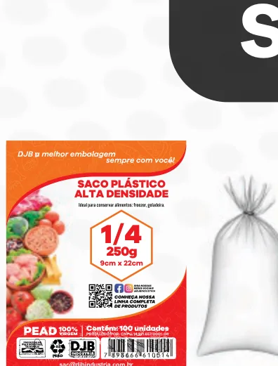 Saco de Alta Densidade 250g