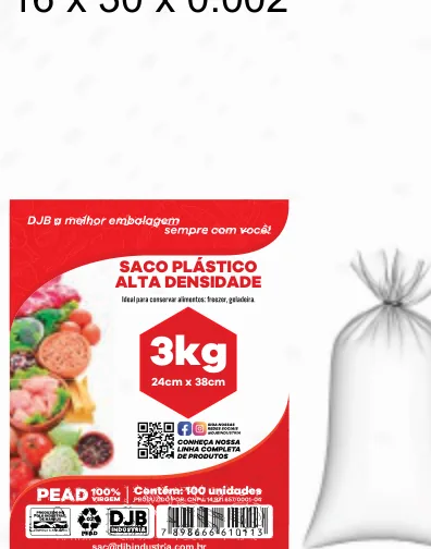 Saco de Alta Densidade 3kg