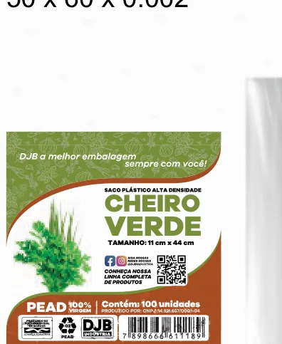 Saco de Alta Densidade Cheiro-Verde