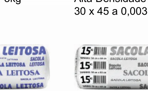 Sacola Leitosa Alta Densidade 15kg
