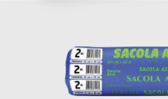 Sacola Azul Alta Densidade 2kg