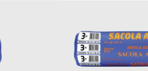Sacola Azul Alta Densidade 3kg