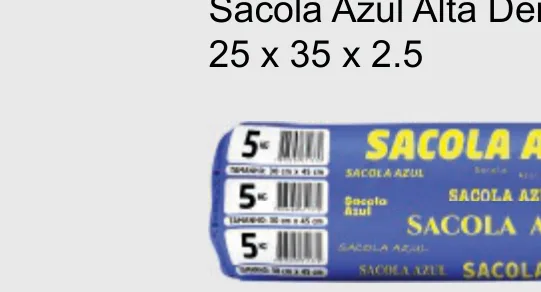 Sacola Azul Alta Densidade 5kg