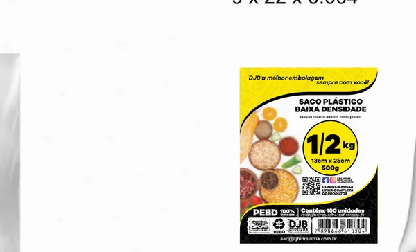 Saco de Baixa Densidade 1/2kg