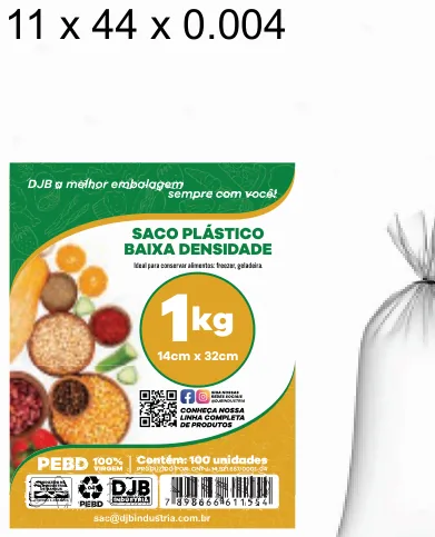 Saco de Baixa Densidade 1kg