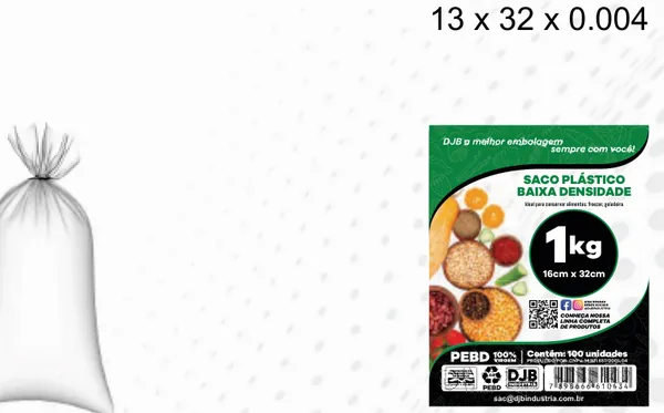 Saco de Baixa Densidade 1kg