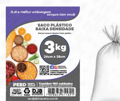 Saco de Baixa Densidade 3kg